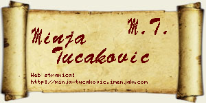 Minja Tucaković vizit kartica